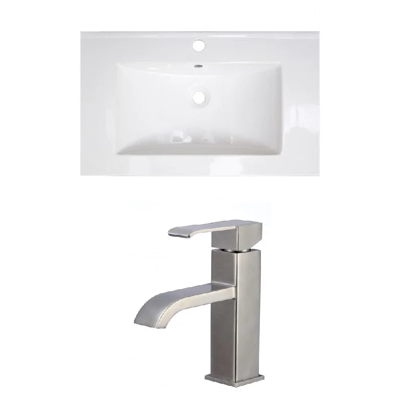 32-in. W 1 Hole Ceramic Top Set In White Color - CUPC Faucet Incl.