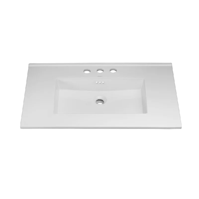 32" Larisa™ Ceramic Sinktop with 8" Widespread Faucet Hole in White