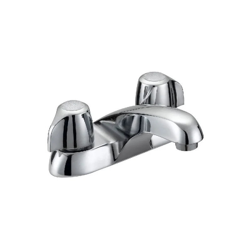 AquaPlumb Two Handle Bathroom Faucet with Pop-Up Drain, Polished Chrome