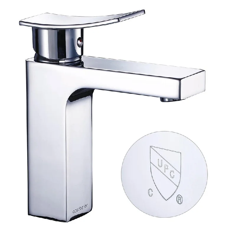 Aquaterior Modern 1 Hole Bathroom Faucet Vanity Sink Wash Basin DIY Kitchen CHR - One-size