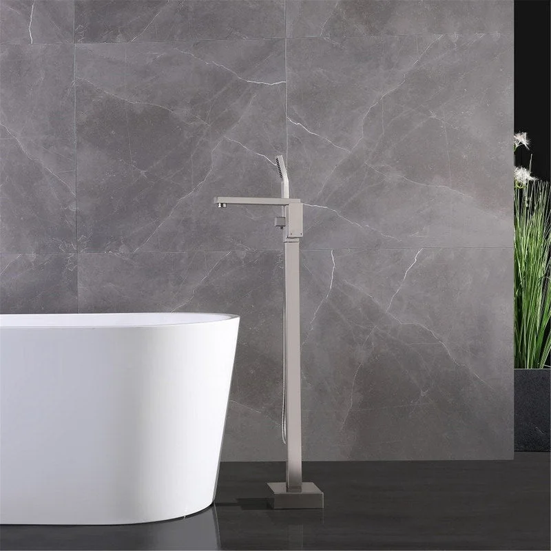 Floor Mounted Bathtub Faucet with Hand Shower