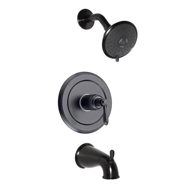 Fontaine Oil-Rubbed Bronze Brass/Plastic Tub/Shower Faucet with 3-pattern Shower Head and Valve