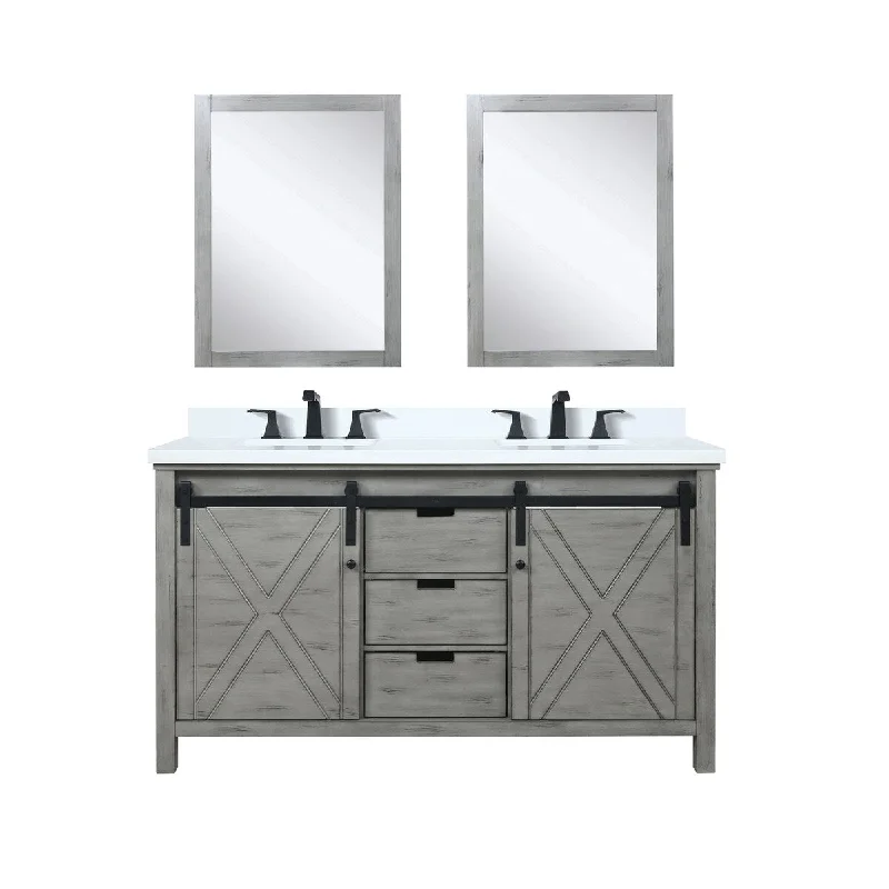 Marsyas Bath Vanity, Cultured Marble Countertop, Faucet Set and Mirrors