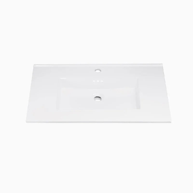 MAYKKE 24" Marbella Ceramic Sinktop for Single Faucet Hole with Overflow