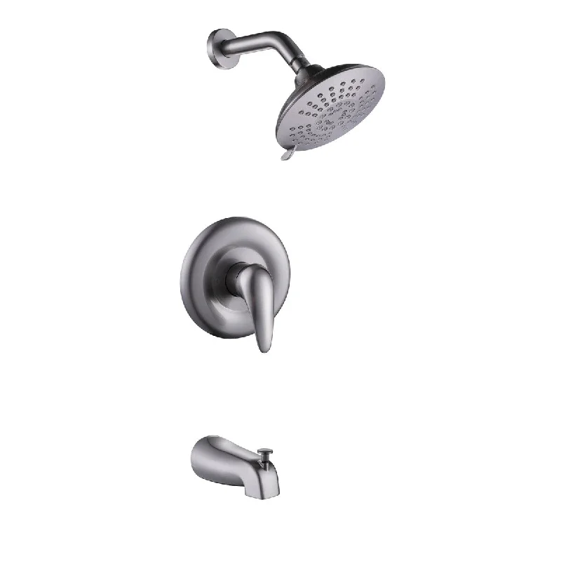 TrustMade Pressure Balanced Shower Faucet with Rough-in Valve with Diverter, Brushed Nickel