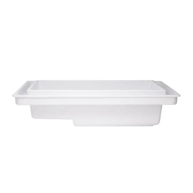 Soaking Tub Metro Collection Auburn 80 x 43 Inch Drop-In Tub Only Center White Hydroluxe SS