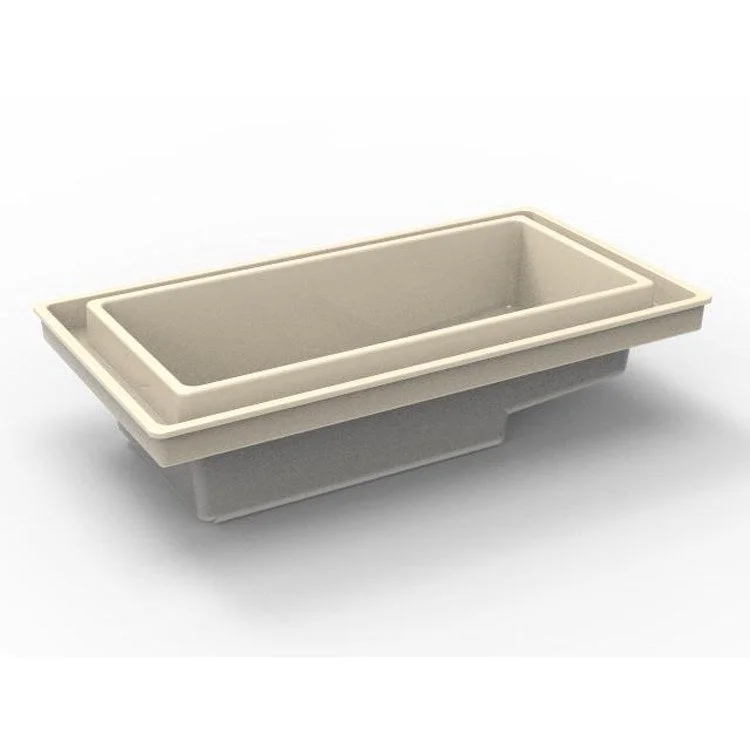 Soaking Tub Metro Collection Auburn 80 x 66 Inch Drop-In Tub Only Center Biscuit Hydroluxe SS