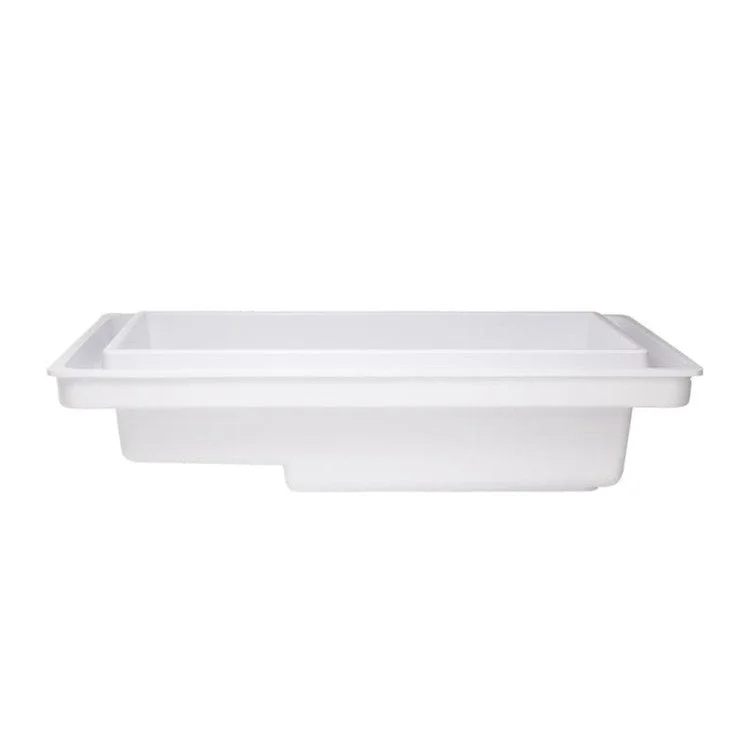 Soaking Tub Metro Collection Auburn 80 x 66 Inch Drop-In Tub Only Center White Hydroluxe SS