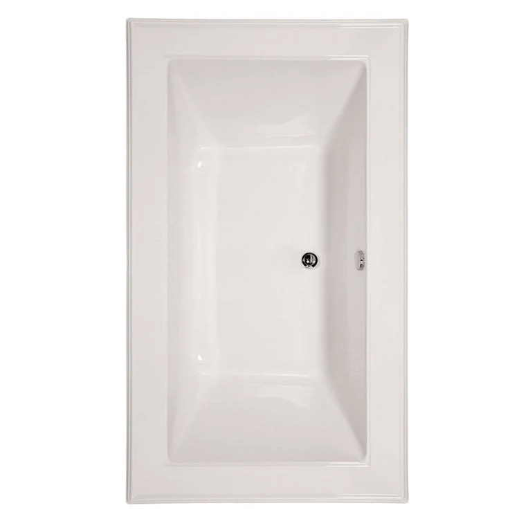 Soaking Tub Designer Collection Angel 66 x 42 Inch Drop-In Tub Only Center White Acrylic