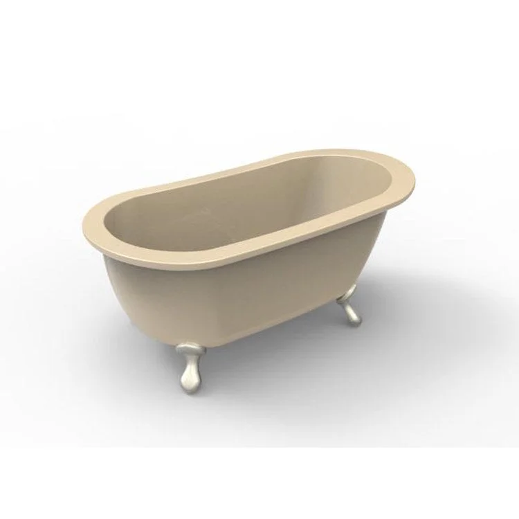 Soaking Tub Ston Collection Annette 65 x 36 Inch with Flat Deck Tub Only Center Biscuit Hydroluxe SS