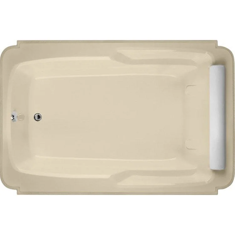 Soaking Tub Designer Collection Atlandia 74 x 48 Inch Drop-In Tub Only End Bone Acrylic