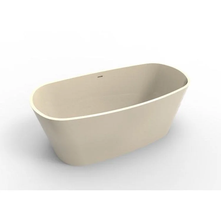 Soaking Tub Metro Collection Biscayne 64 x 31 Inch Freestanding Tub Only Center Biscuit Hydroluxe SS