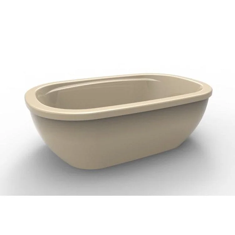 Soaking Tub Designer Collection Casey 60 x 38 Inch Freestanding Tub Only End Bone Acrylic