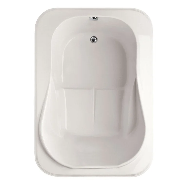 Soaking Tub Designer Collection Cassi 60 x 42 Inch Drop-In Tub Only End White Acrylic