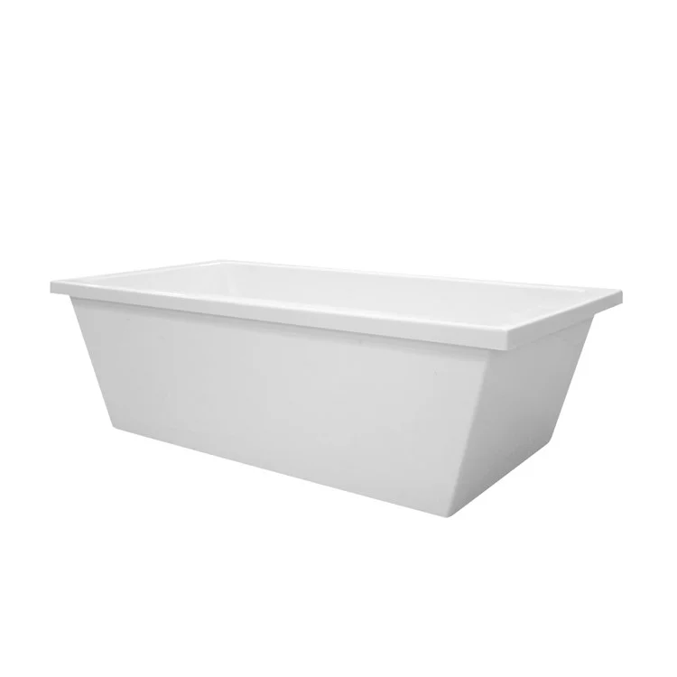 Soaking Tub Designer Collection Cheyenne 66 x 36 Inch Freestanding Tub Only Center White Acrylic