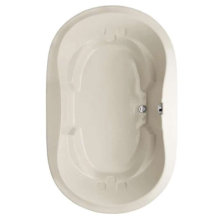 Soaking Tub Designer Collection Chloe 70 x 40 Inch Freestanding Tub Only Center Biscuit Acrylic