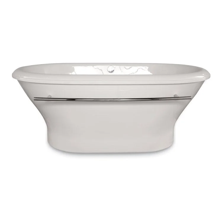 Soaking Tub Designer Collection Chloe 70 x 40 Inch Freestanding Tub Only Center White Acrylic