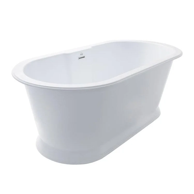 Soaking Tub Metro Collection Chateau 66 x 32 Inch Freestanding Tub Only Side Center Biscuit Hydroluxe SS