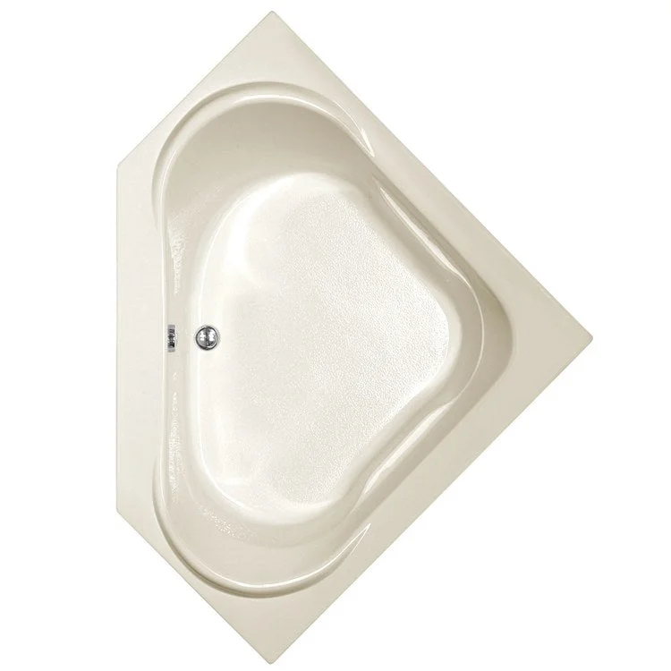 Soaking Tub Designer Collection Clarissa 55 x 55 Inch Corner Tub Only Center Biscuit Acrylic