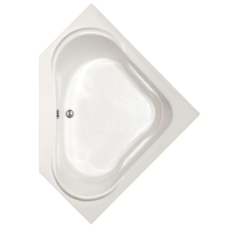 Soaking Tub Designer Collection Clarissa 55 x 55 Inch Corner Tub Only Center White Acrylic