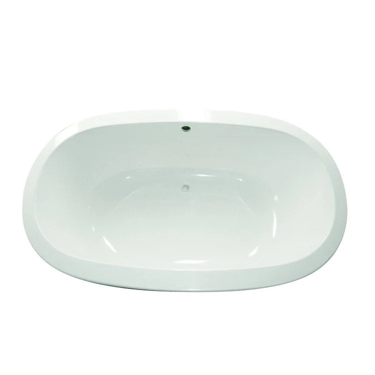 Soaking Tub Ston Collection Corazon 66 x 45 Inch Drop-In Tub Only Side Center Almond Hydroluxe SS