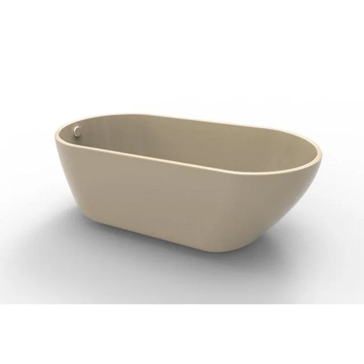 Soaking Tub Ston Collection Daniela 58 x 30 Inch Freestanding Tub Only End Biscuit Hydroluxe SS