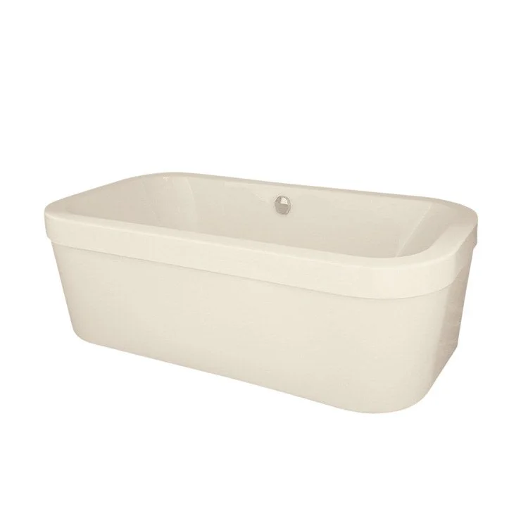 Soaking Tub Designer Collection Elizabeth 72 x 40 Inch Freestanding Tub Only Center Biscuit Acrylic