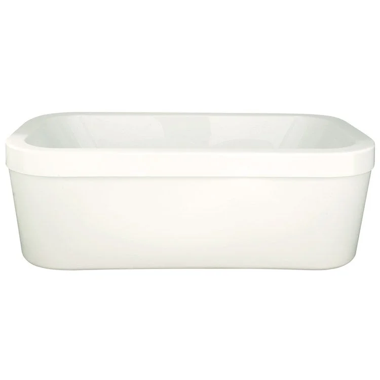 Soaking Tub Designer Collection Elizabeth 72 x 40 Inch Freestanding Tub Only Center White Acrylic