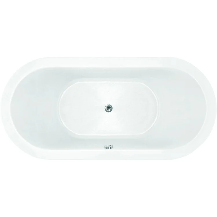 Soaking Tub Ston Collection Emerald 65 x 36 Inch Drop-In Tub Only Center Biscuit Hydroluxe SS