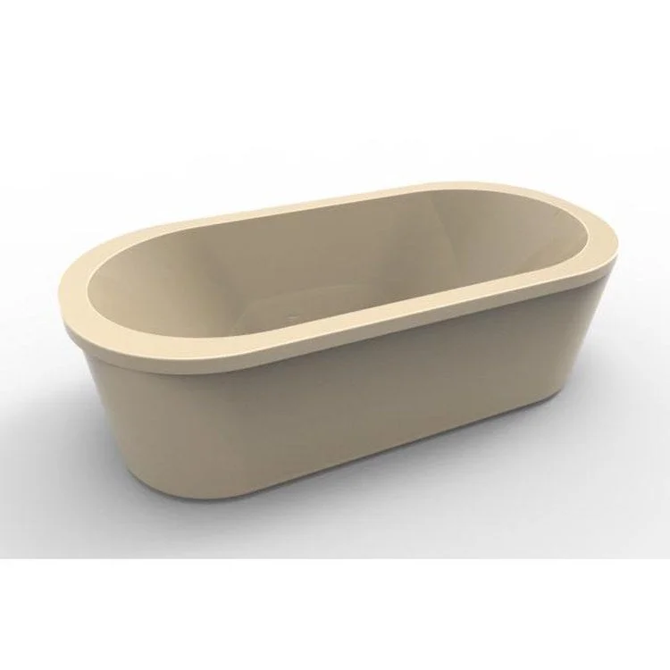 Soaking Tub Designer Collection Estee 66 x 32 Inch Freestanding Tub Only Center Bone Acrylic