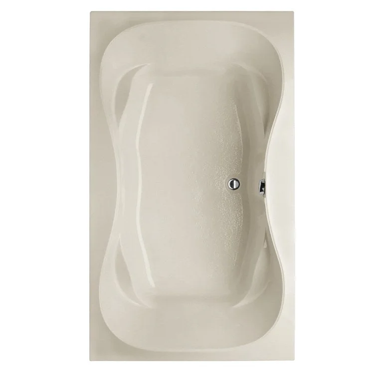 Soaking Tub Designer Collection Evansport 72 x 42 Inch Drop-In Tub Only Side Center Bone Acrylic