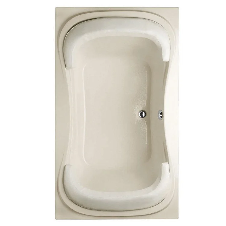 Soaking Tub Designer Collection Fantasy 72 x 42 Inch Drop-In Tub Only Side Center Bone Acrylic