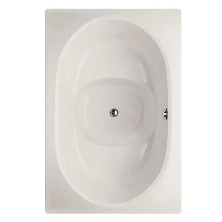 Soaking Tub Designer Collection Fuji 60 x 40 Inch Drop-In Tub Only Center White Gelcoat