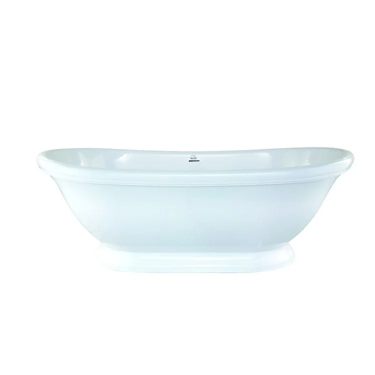 Soaking Tub Metro Collection Georgetown 70 x 35 Inch Freestanding Tub Only Center White Hydroluxe SS