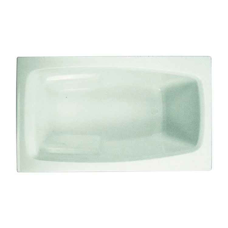 Soaking Tub Ston Collection Granite 60 x 36 Inch Shallow Depth Drop-In Tub Only End Almond Hydroluxe SS