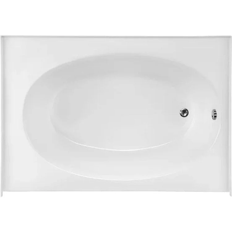 Soaking Tub Studio Collection Kona 60 x 42 x 15 Inch Drop-In Tub Only Right Hand White Gelcoat