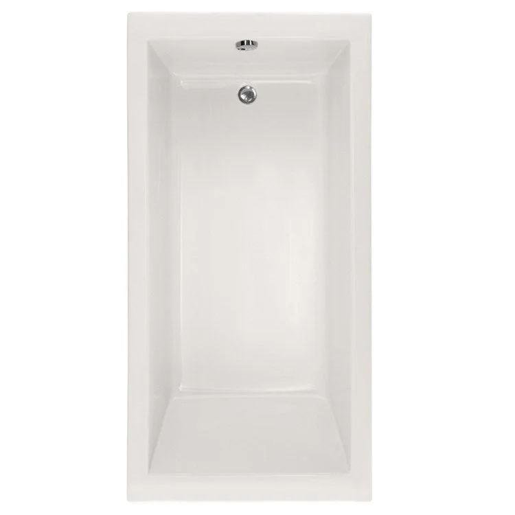 Soaking Tub Designer Collection Lacey 60 x 30 Inch Shallow Depth Drop-In Tub Only End White ADA Acrylic