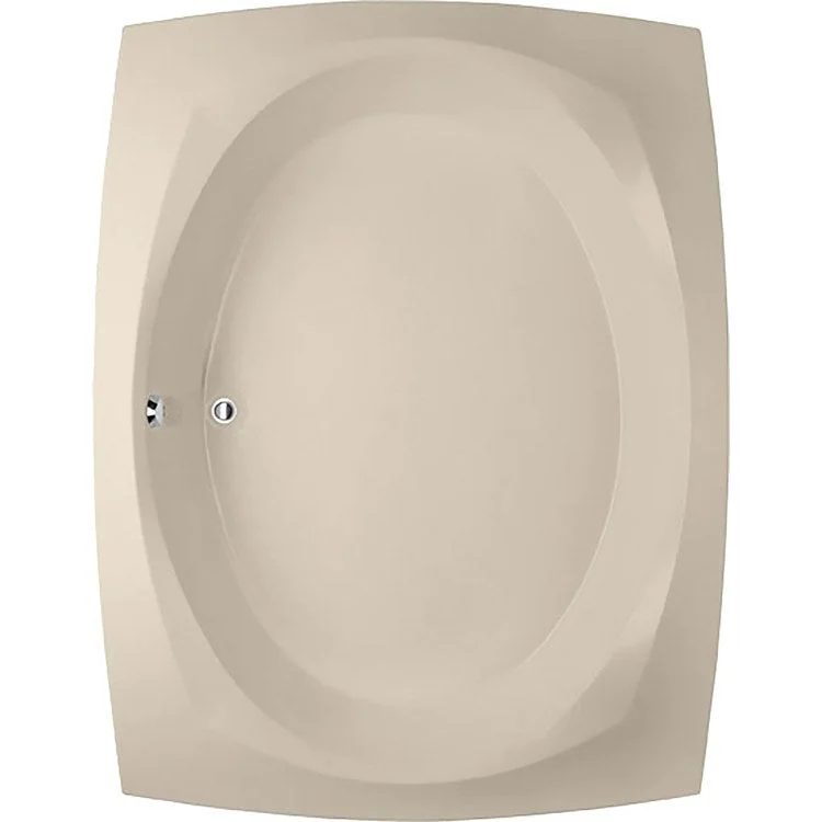 Soaking Tub Designer Collection Largo 82 x 64 Inch Drop-In Tub Only Side Center Almond Gelcoat