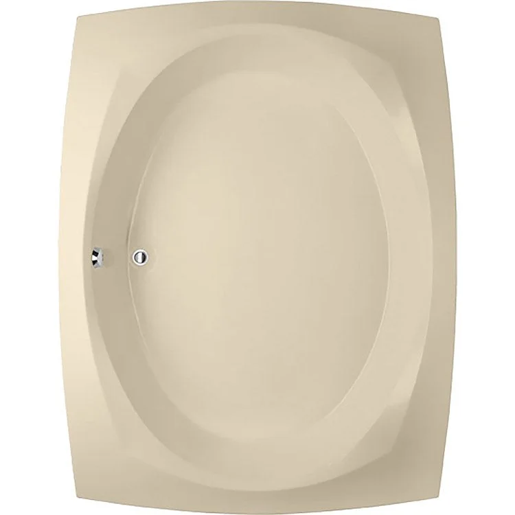 Soaking Tub Designer Collection Largo 82 x 64 Inch Drop-In Tub Only Side Center Bone Gelcoat