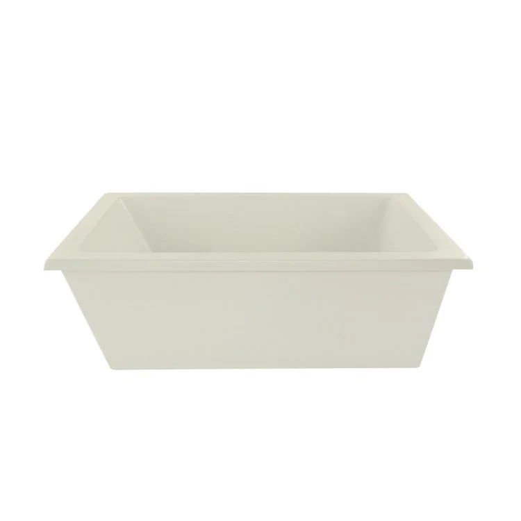 Soaking Tub Designer Collection Lexie 66 x 36 Inch Freestanding Tub Only End Biscuit Acrylic