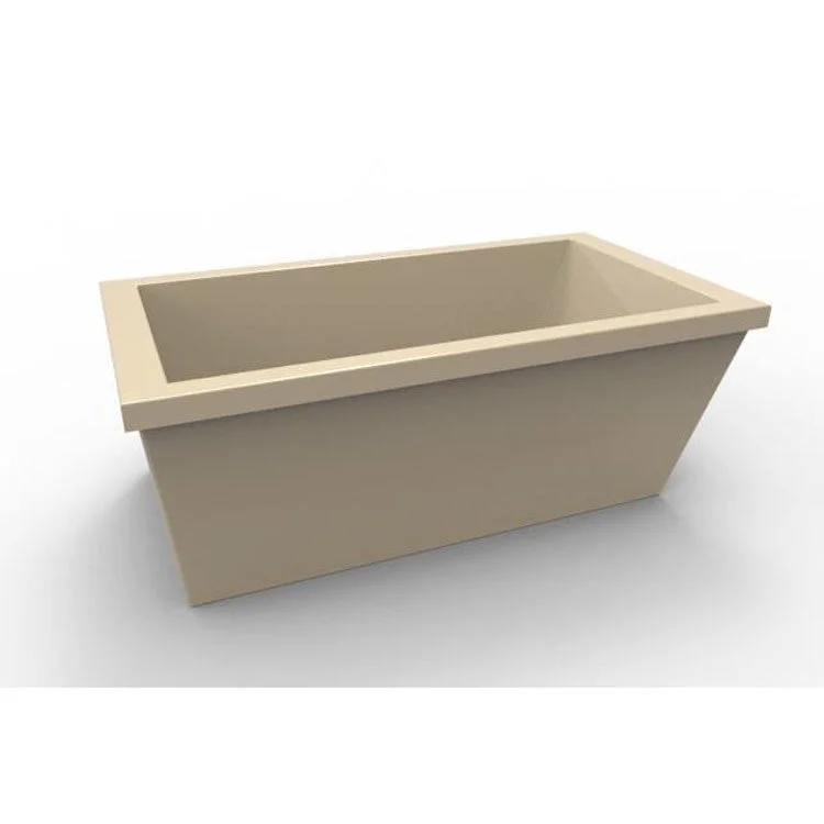 Soaking Tub Designer Collection Lexie 66 x 36 Inch Freestanding Tub Only End Bone Acrylic