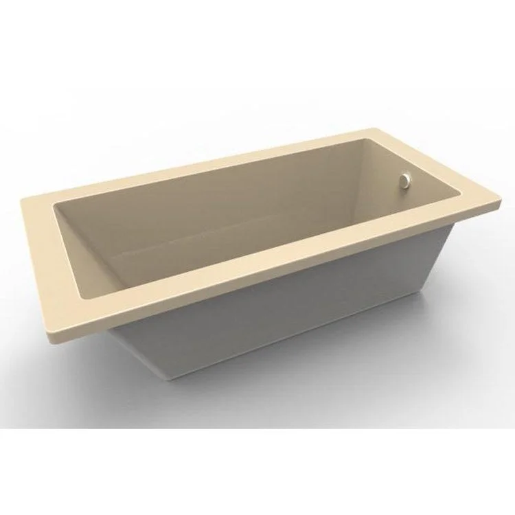 Soaking Tub Studio Collection Lindsey 60 x 36 Inch Drop-In Tub Only End Bone Acrylic