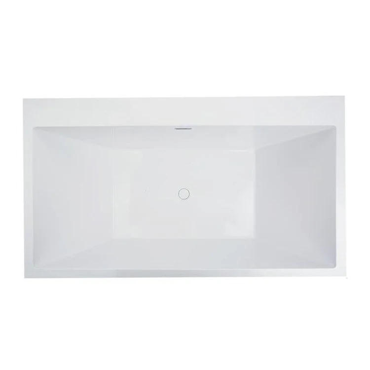 Soaking Tub Metro Collection Manhattan 64 x 36 Inch Freestanding Tub Only Center White Hydroluxe SS