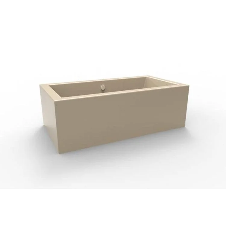 Soaking Tub Designer Collection Chagall 72 x 38 Inch Freestanding Tub Only Center Bone Acrylic