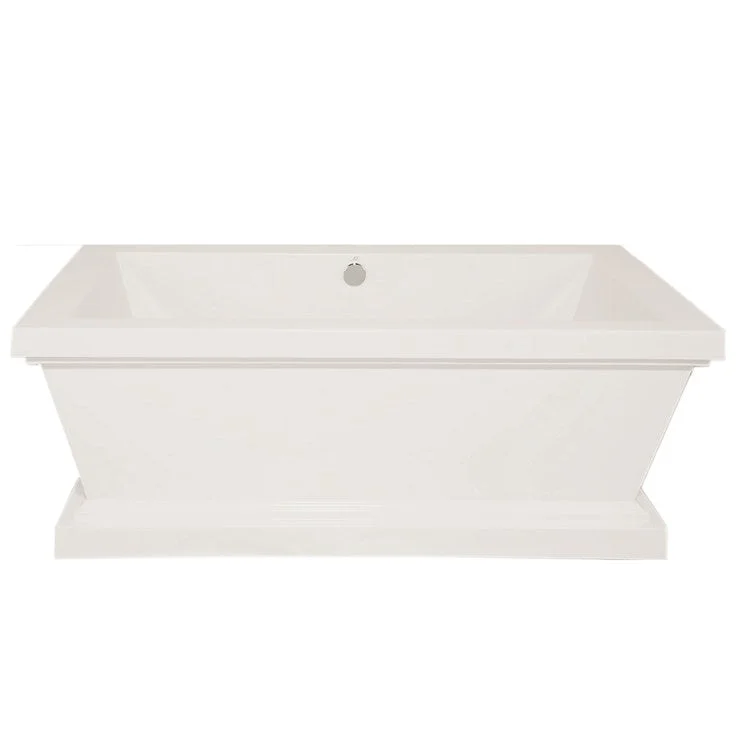 Soaking Tub Designer Collection Davinci 70 x 36 Inch Freestanding Tub Only Side Center White Acrylic