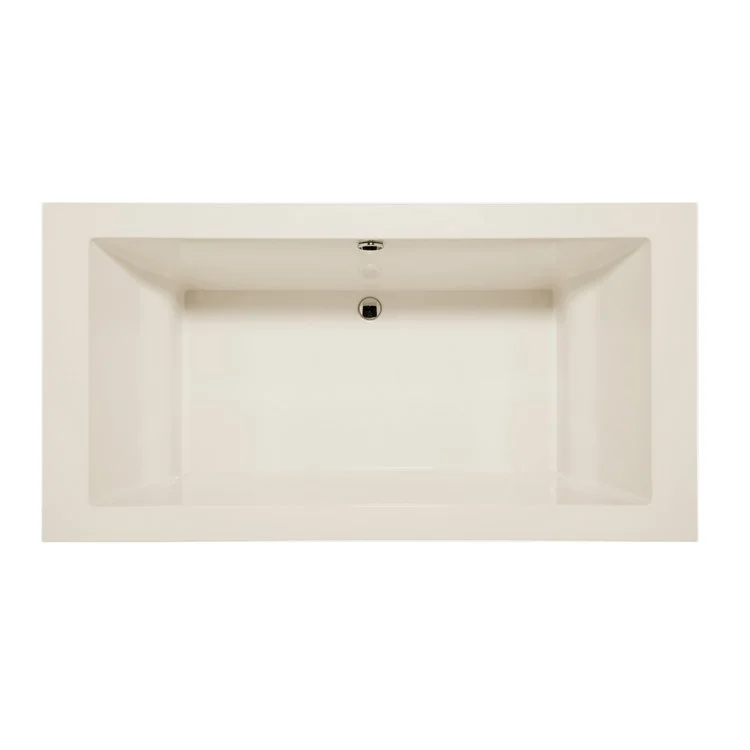 Soaking Tub Designer Collection Mellenie 70 x 36 Inch Drop-In Tub Only Side Center Biscuit Acrylic