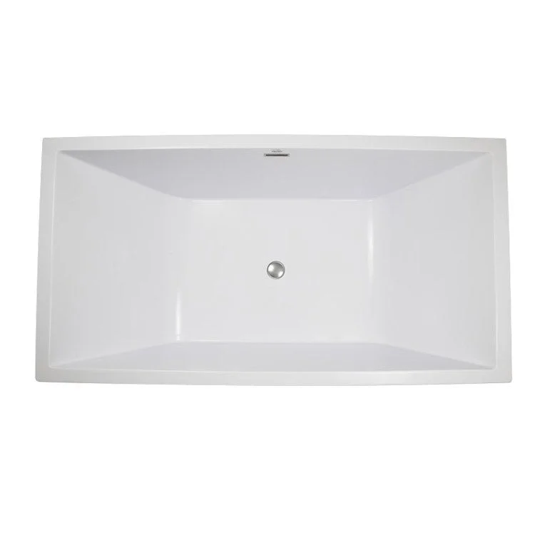 Soaking Tub Metro Collection Millennium 63 x 33 Inch Freestanding Tub Only Center White Hydroluxe SS