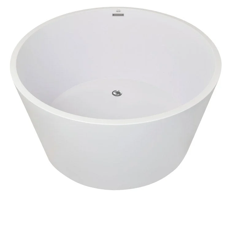 Soaking Tub Metro Collection Mizu 52 x 27 Inch Freestanding Tub Only Side Center Almond Hydroluxe SS