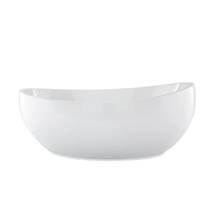 Soaking Tub Designer Collection Picasso 60 x 36 Inch Freestanding Tub Only End White Acrylic