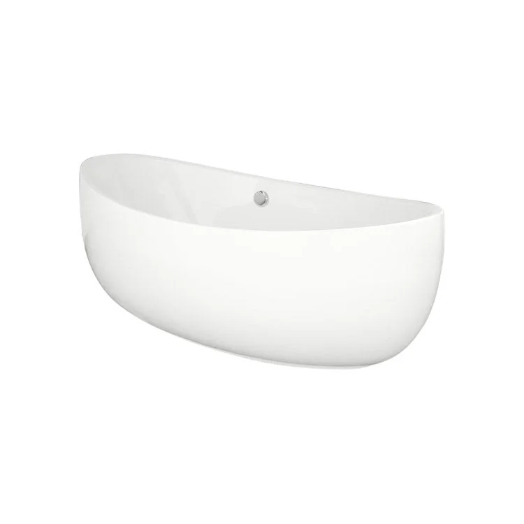 Soaking Tub Designer Collection Picasso 66 x 36 Inch Freestanding Tub Only Center White Acrylic